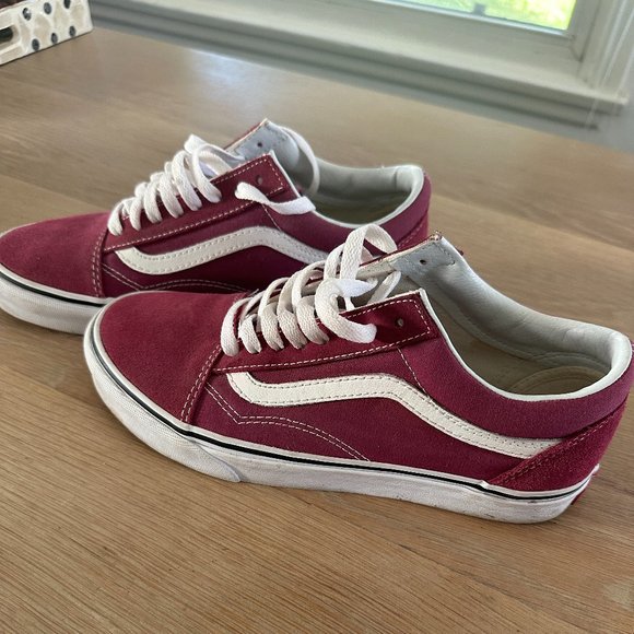 VANS Classic Old Skool - Suede Dry Rose/true white - Women size 8 - Picture 2 of 4